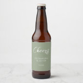 Wedding Beer Labels Elegant Typography Bier Etiket (Voorkant)