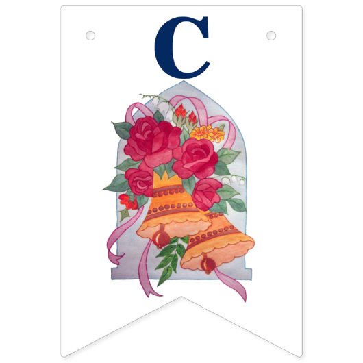 Wedding Bell Gefeliciteerd Bunting Banner (Tweede vlag)