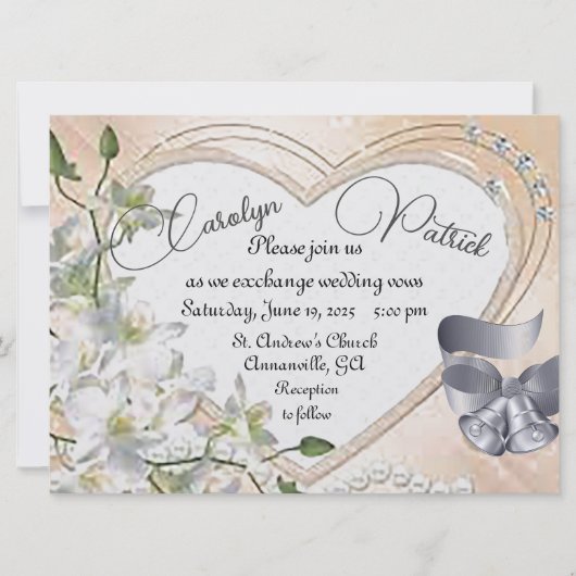 Wedding Bell Wedding Uitnodiging (Voorkant)