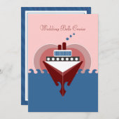 Wedding Bells Cruise Ship Invitation Kaart (Voorkant / Achterkant)