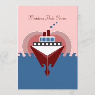 Wedding Bells Cruise Ship Invitation Kaart
