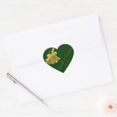 "Wedding Bells" - Donkergroen [a] Hart Sticker (Envelop)