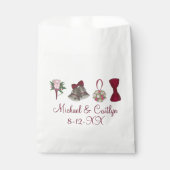 Wedding Bells Flowers Bow Stropdas Personalized Na Bedankzakje (Voorkant)