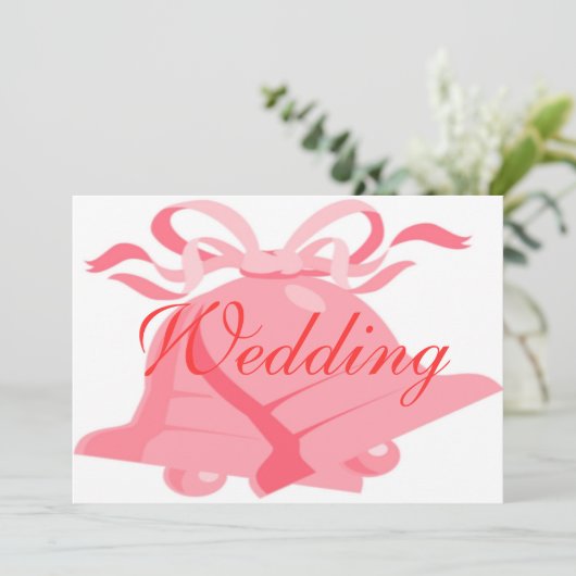 Wedding Bells Invite Kaart (Staand voorkant)