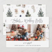 Wedding Bells Multi Photo Verloving Kaart (Voorkant / Achterkant)