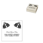 Wedding Bells Party Retouradres Rubberstempel (Gestempeld)