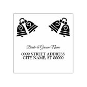 Wedding Bells Party Retouradres Rubberstempel (Afrduk)