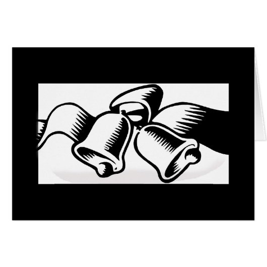 Wedding Bells Silhouette- Kaart (Voorkant Horizontaal)