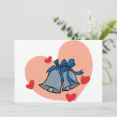 Wedding Bells-uitnodigingen Kaart (Staand voorkant)