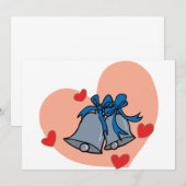 Wedding Bells-uitnodigingen Kaart (Voorkant / Achterkant)