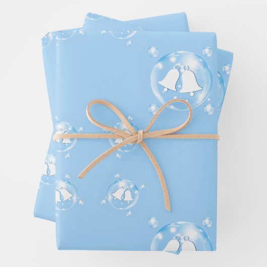 Wedding Bells Wrapping Paper Sheets (In situ)