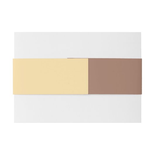 Wedding Belly Band Mocha Mousse Arched Uitnodigingen Wikkel (Achterkant Voorbeeld)