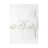 Wedding Belly Band Wildflower Fijne Delicate Uitnodigingen Wikkel (Voorkant Voorbeeld)