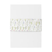 Wedding Belly Band Wildflower Fijne Delicate Uitnodigingen Wikkel (Achterkant Voorbeeld)