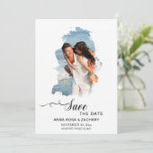 *~* WEDDING BESPAAR DE DATUM - AR6 Website QR FOTO Kaart (Staand voorkant)