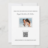 *~* WEDDING BESPAAR DE DATUM - AR6 Website QR FOTO Kaart (Achterkant)