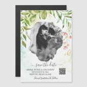 *~* WEDDING BESPAAR de DATUM QR code - Website AR6 Magnetische Uitnodiging (Voorkant / Achterkant)