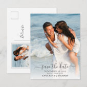 *~* WEDDING BESPAAR DE DATUM - QR Website AR6 Briefkaart (Voorkant / Achterkant)