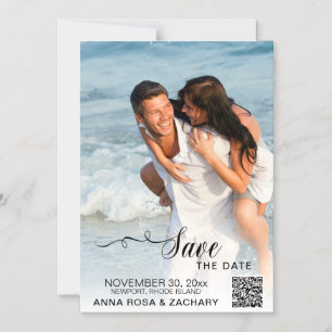 *~* WEDDING BESPAAR DE DATUM - Website QR AR6 Magnetische Uitnodiging
