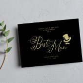 Wedding Best Man Funny Minimalist proposal Kaart