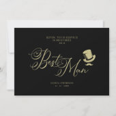 Wedding Best Man Funny Minimalist proposal Kaart (Voorkant)