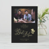 Wedding Best Man Funny Photo proposal Kaart (Staand voorkant)