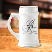 Wedding Best Man Gift Rustic Monogram Initiaal Naa Bierpul
