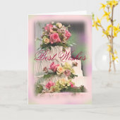 Wedding Best Wishes-customize Kaart (Gele Bloem)