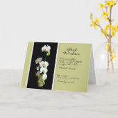 Wedding Best Wishes White Orchids Kaart (Gele Bloem)