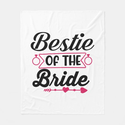 Wedding Bestie Of The Bride Fleece Deken (Voorkant)