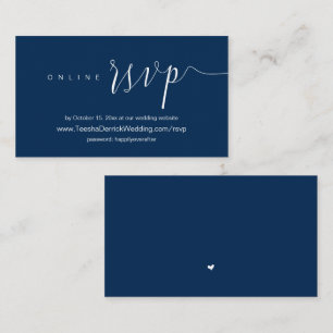 Wedding-binnenuitnodiging, online RSVP Informatiekaartje