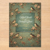 wedding birds acryl uitnodigingen (Voorkant)