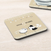 Wedding Birds Onderzetters (set van 4) (Linkerzijde)