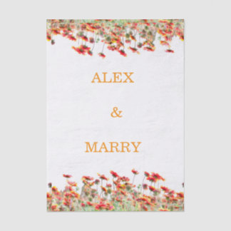 Wedding Birthday Baby Shower INVITATION CARD Tissuepapier