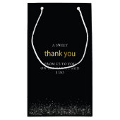 Wedding Black Luxury Hartelijk dank Klein Cadeauzakje (Achterkant)