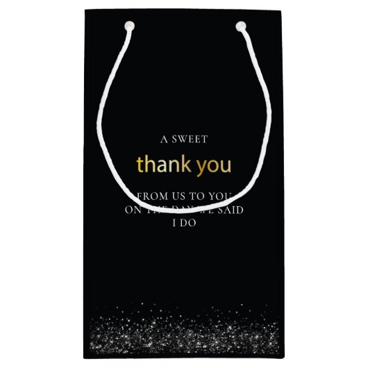 Wedding Black Luxury Hartelijk dank Klein Cadeauzakje (Achterkant)