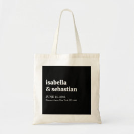 Wedding Black Retro Font Tote Bag