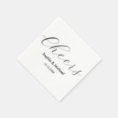 Wedding Black White Cheers Napkins Servet (Hoek)