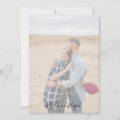 Wedding, Black & White Simple, Typography, Script, Kaart (Achterkant)