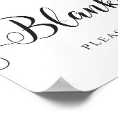 Wedding Blankets Sign. Neem een Blanket Poster (Hoek)