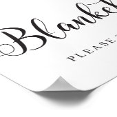 Wedding Blankets Sign. Neem een Blanket Poster (Hoek)