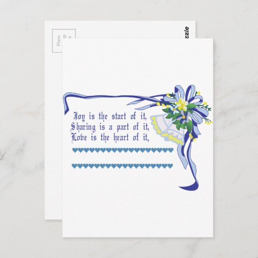 Wedding Blessing Briefkaart (Voorkant / Achterkant)