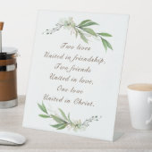 Wedding Blessing One love United in Christus Reclamebord Met Voetstuk (Insitu)