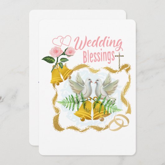 Wedding Blessings Feestdagenkaart (Voorkant / Achterkant)