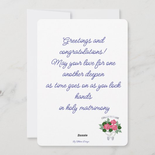 Wedding Blessings Feestdagenkaart (Achterkant)