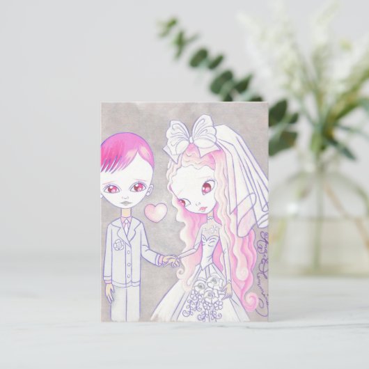 Wedding Bliss Briefkaart (Staand voorkant)