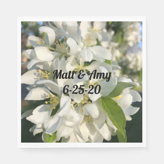 Wedding Blossom - Gepersonaliseerde Luncheon Napki Servet (Voorkant)
