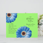 Wedding Blue Daisy/ Program (Staand voorkant)