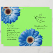 Wedding Blue Daisy/ Program (Voorkant / Achterkant)