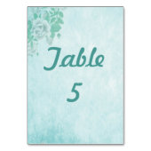 Wedding Blue Floral Kaart (Achterkant)